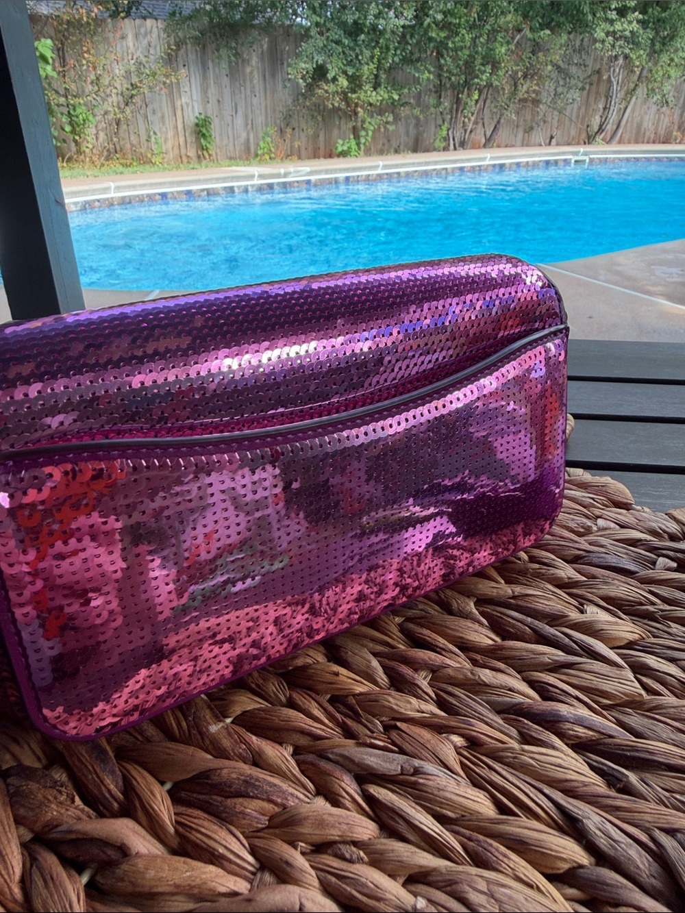 Coach Stuido Bag 20 with Sequins Dark Magenta NWOT - Picture 5 of 12